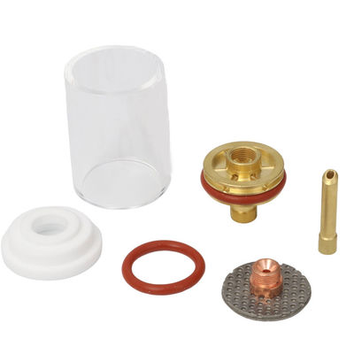 WP17 18 26 Tig Accesorios de antorchas de soldadura Kit de boquilla de vidrio de lado recto para Tig