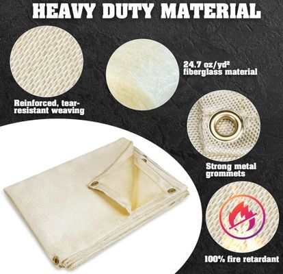 Soldadura de trabajo de aislamiento retardante del fuego manta 6x8 pies con guantes de protección de manos