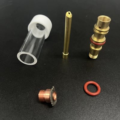 Wp17/18/26 Torcha de soldadura Tig Kit de boquilla transparente Tipo integrado L 47 1.6 para vasos de vidrio