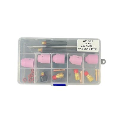 Pink UPPERWELD 27PCS TIG Accesorios para antorchas de soldadura Serie 53N Boquilla cerámica TIG Partes de repuesto incluyen lente de gas