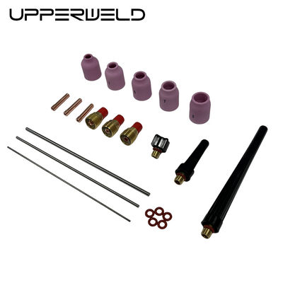 Pink UPPERWELD 27PCS TIG Accesorios para antorchas de soldadura Serie 53N Boquilla cerámica TIG Partes de repuesto incluyen lente de gas