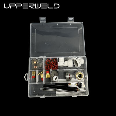 Accesorios de antorchas de soldadura 48PCS Componentes de repuesto de boquilla transparente Incluye collet Upperweld