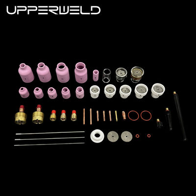 57PCS TIG Accesorios de antorchas de soldadura Boquilla cerámica grande TIG piezas de repuesto en rosa