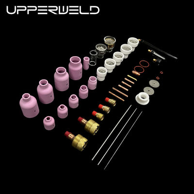 57PCS TIG Accesorios de antorchas de soldadura Boquilla cerámica grande TIG piezas de repuesto en rosa