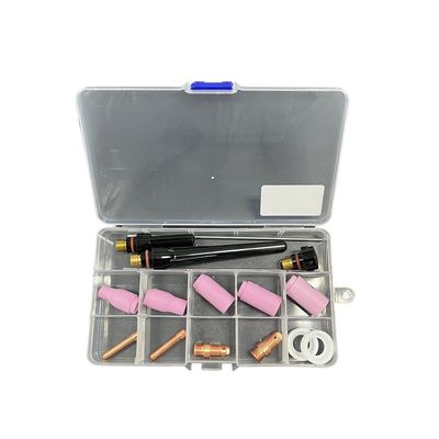 Accesorios de antorchas de soldadura TIG de color rosa 16PCS para boquillas cerámicas de larga duración de la serie 13N