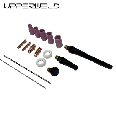 Accesorios de antorchas de soldadura TIG de color rosa 16PCS para boquillas cerámicas de larga duración de la serie 13N