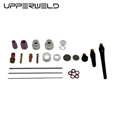 24PCS de aluminio y boquilla clara TIG Parts de repuesto de antorcha de soldadura para soporte personalizado