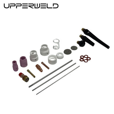 24PCS de aluminio y boquilla clara TIG Parts de repuesto de antorcha de soldadura para soporte personalizado