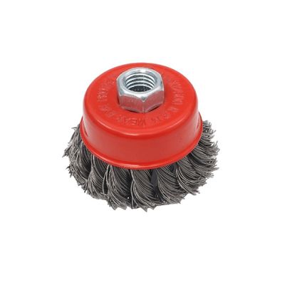 Apoyo personalizado 3 pulgadas de Brush de rueda de alambre retorcido para consumibles de soldadura M14 * 75 * 2mm