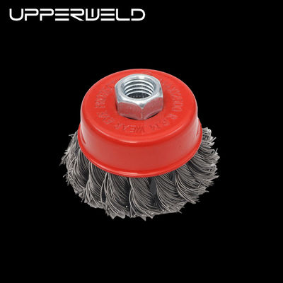 Apoyo personalizado 3 pulgadas de Brush de rueda de alambre retorcido para consumibles de soldadura M14 * 75 * 2mm