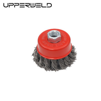 Apoyo personalizado 3 pulgadas de Brush de rueda de alambre retorcido para consumibles de soldadura M14 * 75 * 2mm
