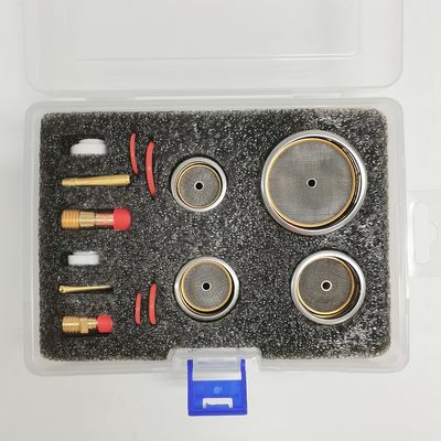 Accesorios de soldadura TIG 26pc Kit Lente de gas para WP9 20 WP 17 18 26 TIG Boquilla de champán clara