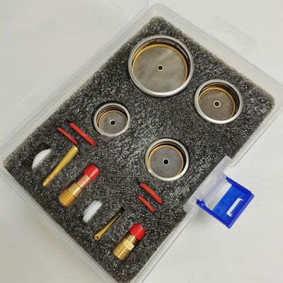 Accesorios de soldadura TIG 26pc Kit Lente de gas para WP9 20 WP 17 18 26 TIG Boquilla de champán clara