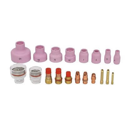 Kit de boquilla transparente de soporte de vidrio cerámico personalizado para soldadura TIG WP 9/20/17/18/26
