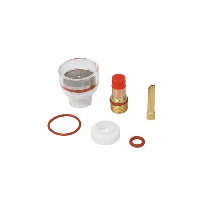 Consumables duraderos para tazas TIG WP17 18 26 Kit de boquilla transparente de champán grande TIG con cuerpo de colleta