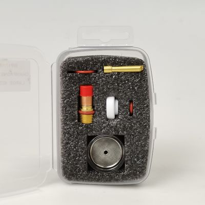 Consumables duraderos para tazas TIG WP17 18 26 Kit de boquilla transparente de champán grande TIG con cuerpo de colleta