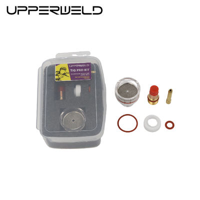 Consumables duraderos para tazas TIG WP17 18 26 Kit de boquilla transparente de champán grande TIG con cuerpo de colleta