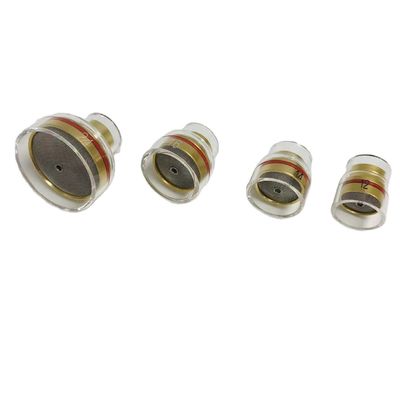 Accesorios TIG Boquilla transparente de champán con paquete de pantalla para resultados de soldadura precisos