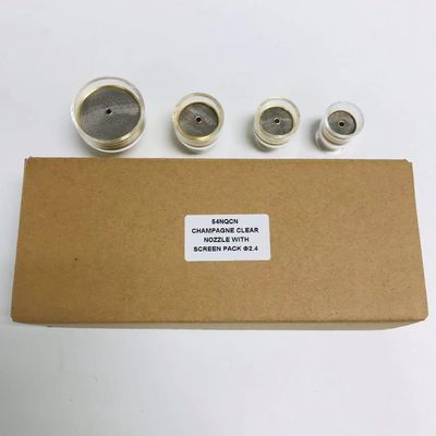 Accesorios TIG Boquilla transparente de champán con paquete de pantalla para resultados de soldadura precisos