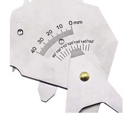 Medidor de soldadura de doble deslizamiento de acero inoxidable de plata para equipos de soldadura multifunción