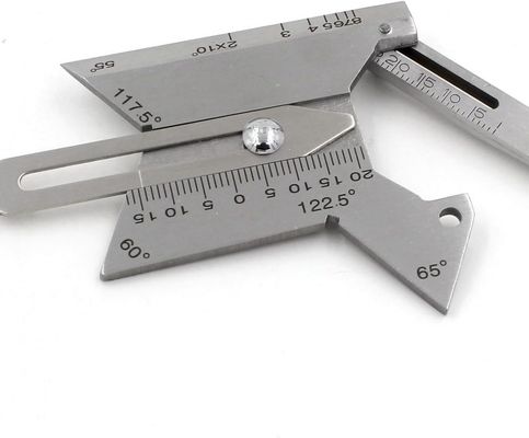 Medidor de soldadura de acero inoxidable de doble deslizamiento de plata HJC30 para soldadura multifunción